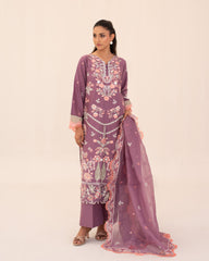 3 Piece Cotton Embroidered Dress - Sehar set