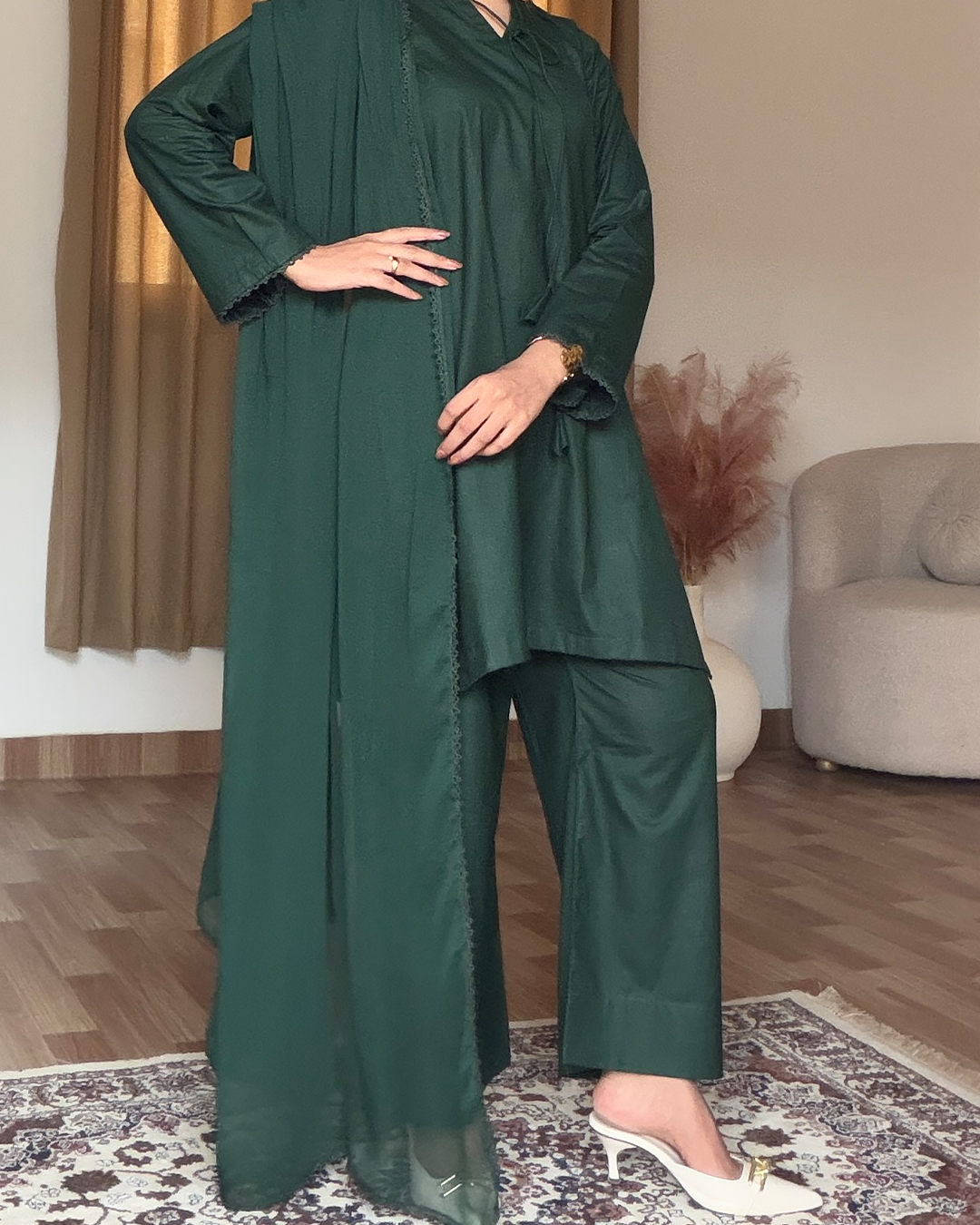 3 Piece Solid (Green Elegance)
