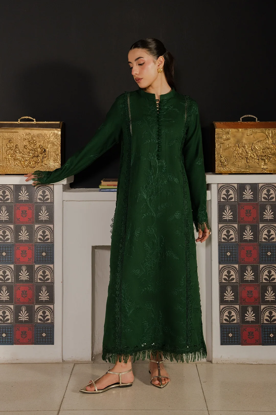 Libbasium 2 Piece dress Sabz Noor
