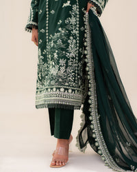 3 Piece Cotton Embroidered Dress - Mehreen set