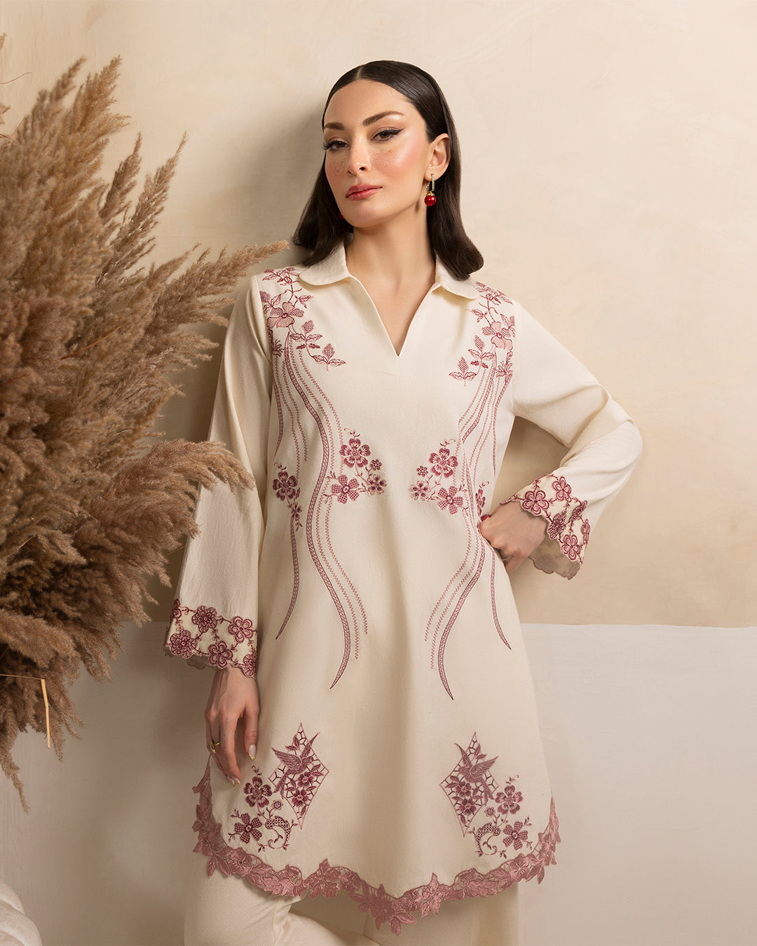 Libbasium 2 Piece dress Rose Ivory
