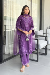 Pc-16 - 3 piece cotton Embroidered Dress