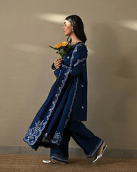 3 piece cotton Embroidered Dress - Noor-e-Nil