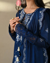 bl-61 - 3 piece cotton Embroidered Dress