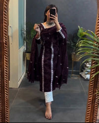 3-piece Embroidered cotton - JM-02