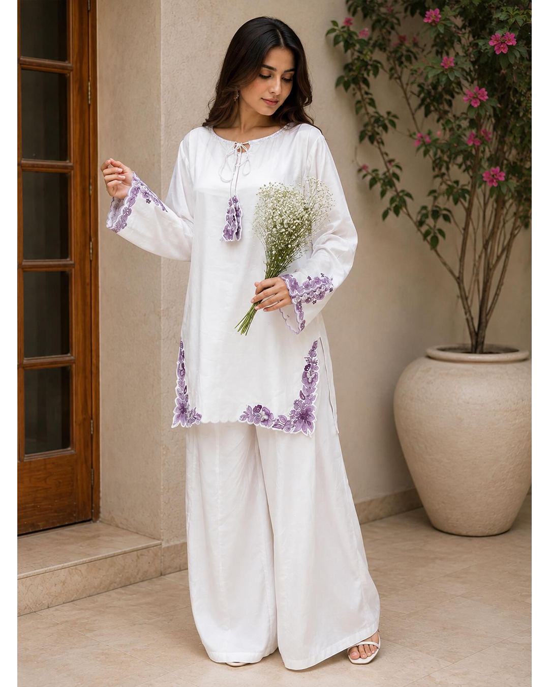 libbasium 3 Piece dress Wisteria White🤍